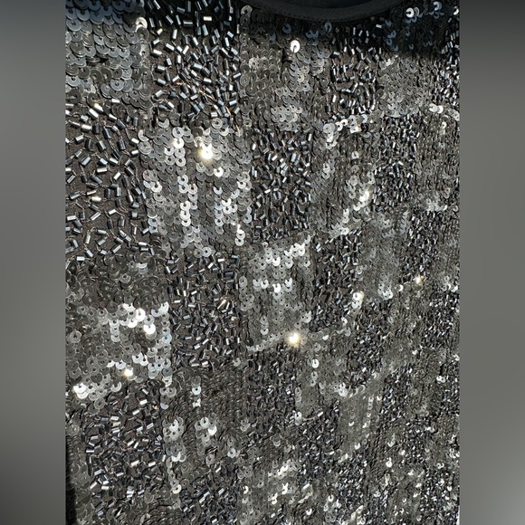 Sequin Checker Statement Cocktail Dress - Picture 4 of 4